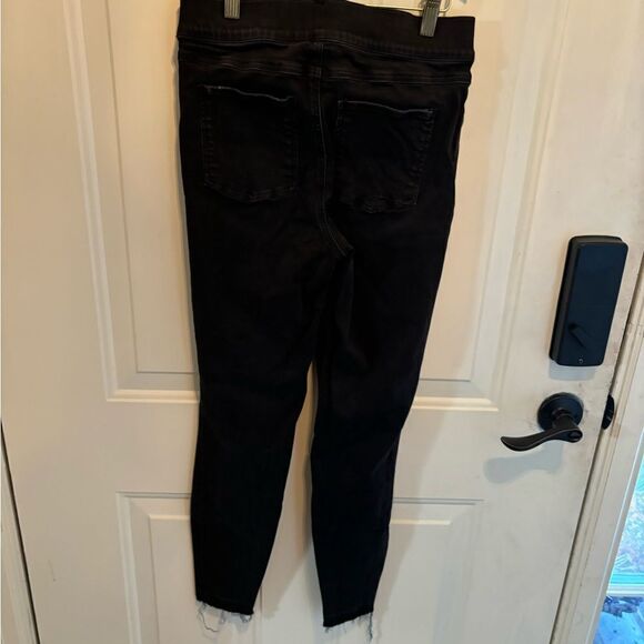 Spanx Black Distressed Skinny Jeans size M - Picture 5 of 6
